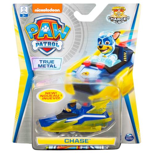 Set figurina cu vehicul Paw Patrol True Metal  Charged Up, Chase