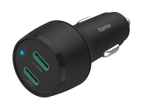 Incarcator auto Hama 201638, 1xUSB-C, 25W (Negru)