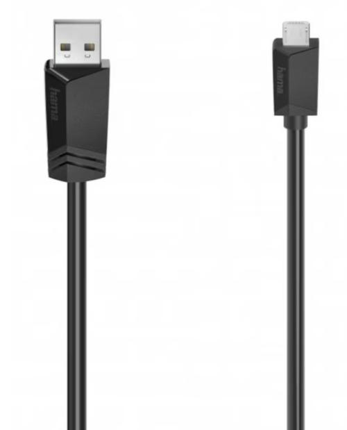 Cablu de date Hama 200609, microUSB, 3 m (Negru)