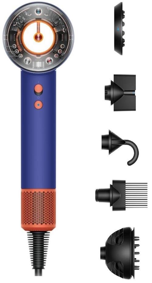 Uscator de par Dyson Supersonic Nural HD16, 1600W, 3 viteze, 4 trepte temperatura (Albastru/Topaz)