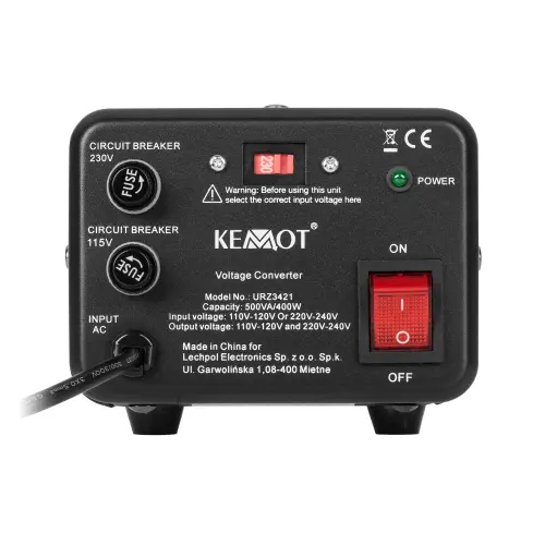 Convertor de tensiune KEMOT, 400 W, 500 VA