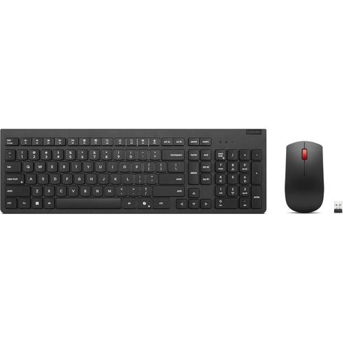 Set tastatura si mouse Lenovo Essential Wireless Combo Keyboard Gen2 AI, 2.4GHz, Layout US EN, Low-profile, 1600 DPI (Negru)