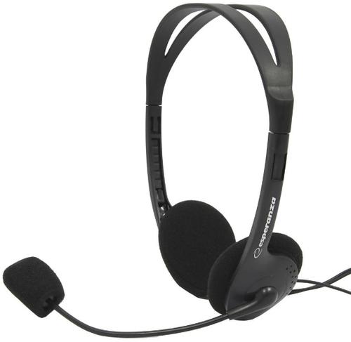 Casti Stereo cu microfon ESPERANZA EH102 (Negru)