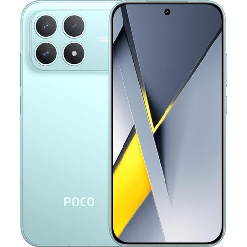 Telefon Mobil Poco F8 Pro, Procesor Qualcomm SM8750-AB Snapdragon 8 Elite, Octa-Core, AMOLED Capacitive touchscreen 6.59inch, 12GB RAM, 256GB Flash, Camera Tripla 50 + 50 + 8 MP, 5G, Wi-Fi, Dual SIM, Android (Albastru)