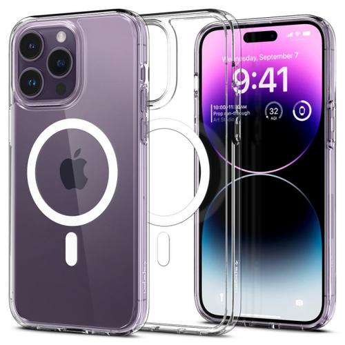 Husa MagSafe pentru Apple iPhone 14 Pro, Spigen, Ultra Hybrid, Alba