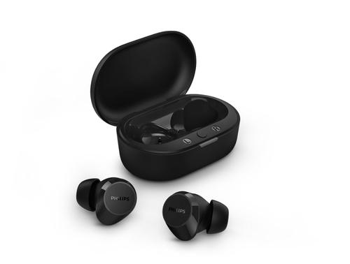 Casti True Wireless Philips TAT1209BK/00, Bluetooth 5.3, Control tactil, IPX4 (Negru)