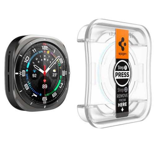 Folie Protectie Spigen Glastr EZ FIT pentru Samsung Galaxy Watch Ultra, Set 2 bucati, Sticla Securizata