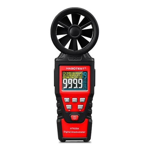 Aparat de masura digital Habotest HT625A, Anemometru, Afisaj LCD, Negru