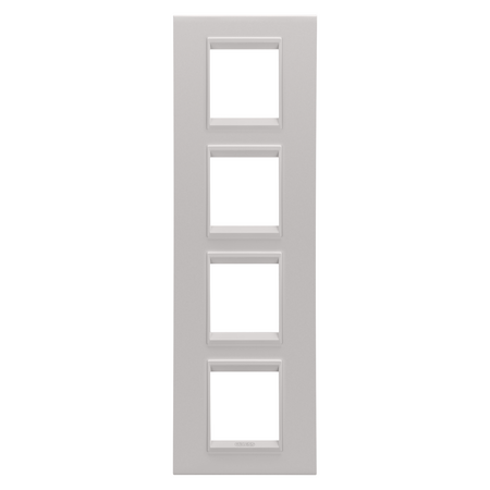 PLACA INTERNATIONALA LUX - IN METAL - 2+2+2+2 MODULE VERTICAL - BEJ NATURAL MONOCROM - CHORUSMART