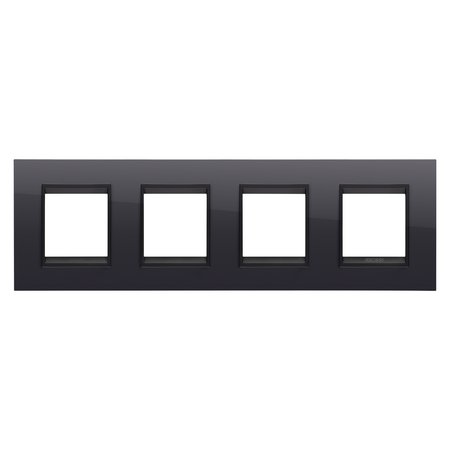 LUX INTERNATIONAL PLATE - IN TECHNOPOLYMER - 2+2+2+2 MODULE ORIZONTALE - TONER NEGRU LAVY - CADRU INTERIOR NEGRU MAT - CHORUSMART