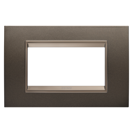 PLACA LUX - IN METAL - 4 MODULE - MARO ANODIC - CADRU INTERIOR BRONZ MAT ÎNCHIS - CHORUSMART