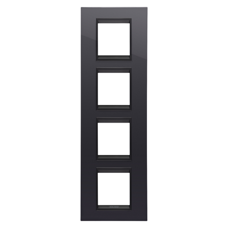PLACA INTERNATIONALA LUX- ÎN TEHNOPOLIMER - 2+2+2+2 MODULE VERTICALE- NEGRU TONER LAVY - CADRU INTERIOR NEGRU MAT - CHORUSMART