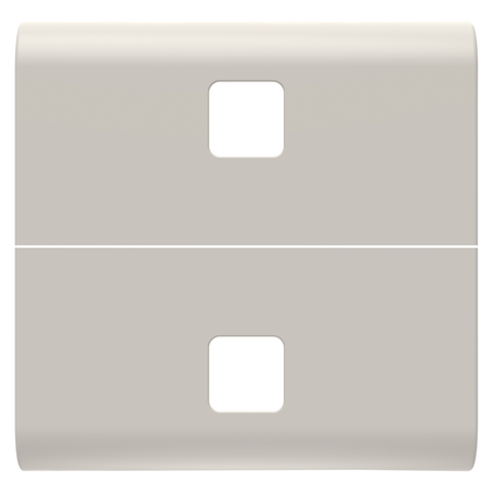 BUTON ÎNLOCUIBIL PENTRU COMENZI AXIALE - A SE COMPLETA CU 2 LENTILE - 2 MODULE - SATIN NATURAL BEJ - CHORUSMART