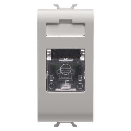 PRIZA TELEFONICA STANDARD INTERNATIONALA - RJ11 - BORNE CU ÎNSURUBARE - 1 MODUL - BEJ SATINAT NATURAL - CHORUSMART