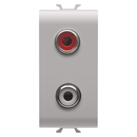 PRIZA AUDIO SI VIDEO - RCA DUBLU - 1 MODUL - BEJ SATINAT NATURAL - CHORUSMART