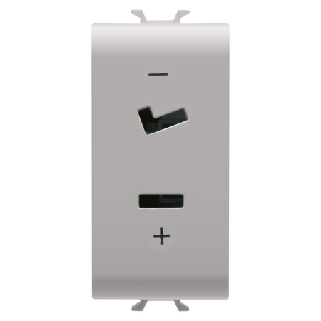 PRIZA SELV - 2P 6A 24V POLARIZATA - 1 MODUL - BEJ SATINAT NATURAL - CHORUSMART