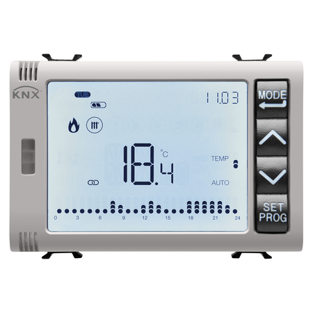 TERMOSTAT TEMPORIZAT/PROGRAMATOR CU GESTIONARE A UMIDITATII - KNX - 3 MODULE - BEJ NATURAL - CHORUSMART