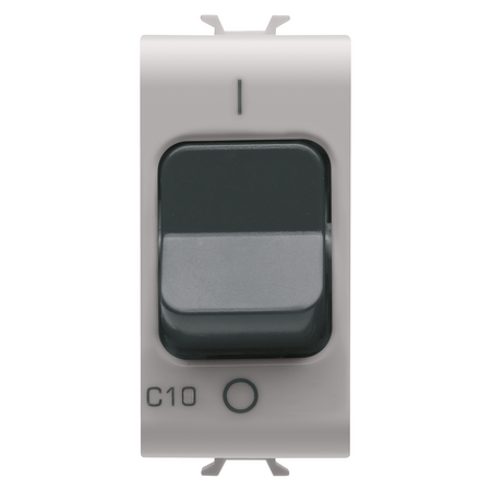 ÎNTRERUPATOR MINIATURAL - CARACTERISTICA C - 1P+N 10A 230Vac - 1 MODUL - SATIN NATURAL BEJ - CHORUSMART