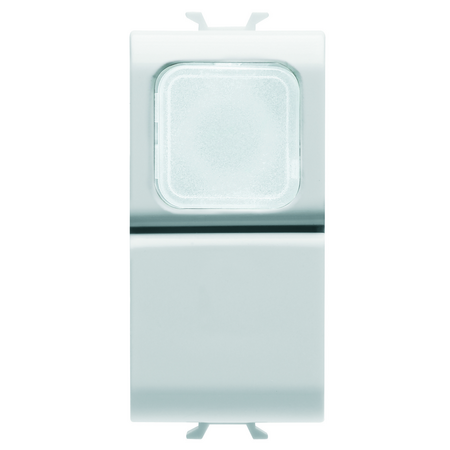 BUTON 1P 250V c.a. - NO 16A - DIFUZOR OPAL - 1 MODUL - ALB SATINAT - CHORUSMART