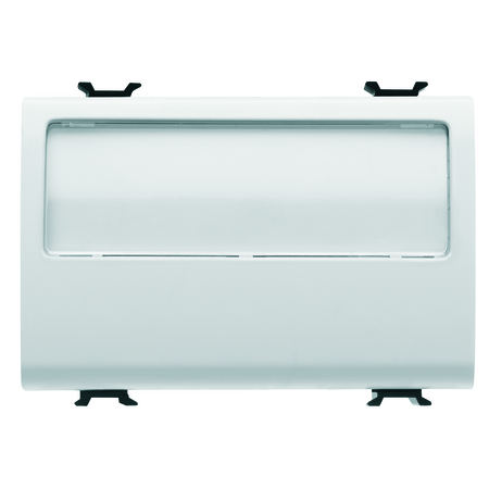 BUTON CU PLACUTA de identificare ILUMINATA 250V c.a. - NO 10A - 3 MODULE - ALB SATINAT - CHORUSMART