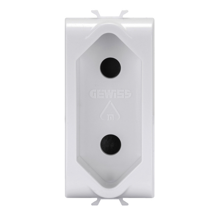 PRIZA STANDARD ISRAELIANA - 250 V c.a. - 2P 10 A - 1 MODUL - ALB SATINAT - CHORUSMART