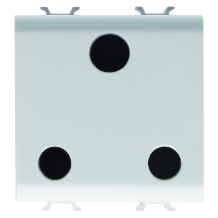 PRIZA STANDARD INDIANA/SUD-AFRICANA 250V c.a. - 2P+E 16A - 2 MODULE - ALB SATINAT - CHORUSMART