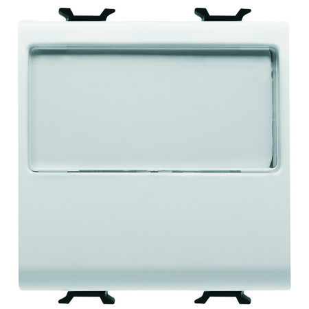 BUTON CU PLACUTA DE IDENTIFICARE ILUMINATA 250V C.A. - NO 10A - 2 MODULE - ALB SATINAT - CHORUSMART