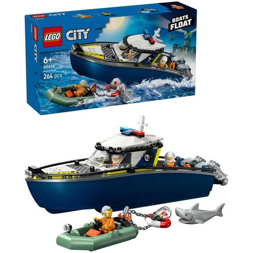 LEGO® City - Urmarire cu barca de politie 60456, 264 piese