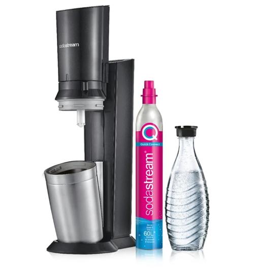 Aparat de preparat sifon SodaStream Crystal 3.0, Carafa 0.7 l, Cilindru CO2 (Negru)