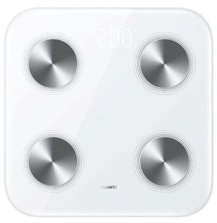 Cantar de baie Huawei Scale 3 Herm-B19, Precizie 100 g, Bluetooth 5.0, Wi-Fi, 10+ Masuratori corporale Inteligent (Alb)