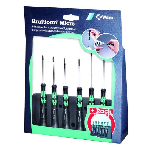 Set complet de 6 surubelnite de precizie Wera 05118150001 (Verde/Negru)