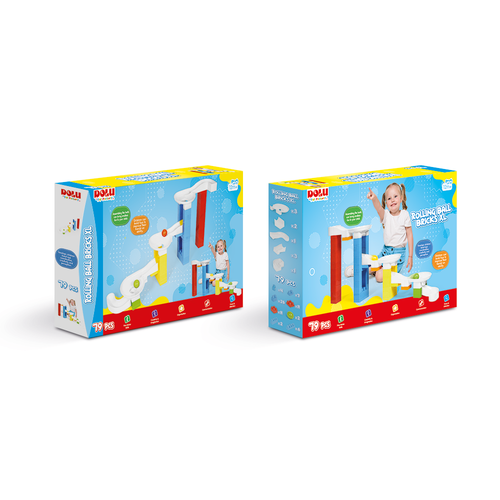Joc de constructie DOLU Labirintul bilutelor (79 piese)