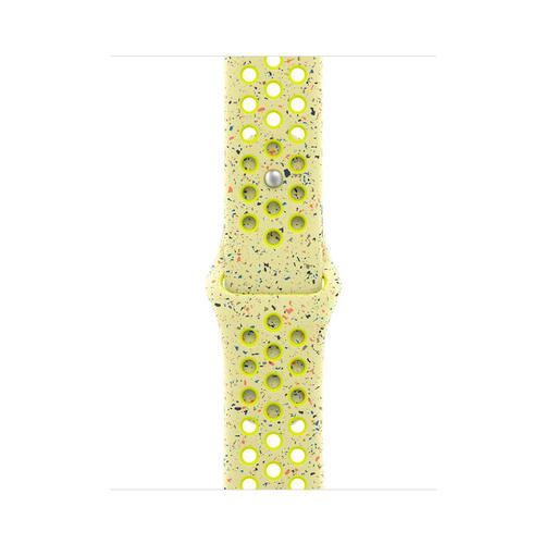 Curea Smartwatch Apple MC1U4ZM/A pentru Watch 40mm, Nike Sport Band, M/L (Galben/Bej)