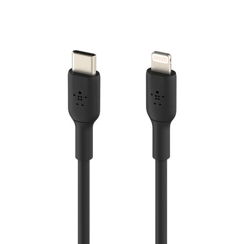Cablu de date Belkin BOOST CHARGE, USB-C la Lightning, PVC, 1m (Negru)