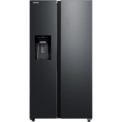 Side by side Toshiba GR-RS755WI-PMJ(05), 568 l, No Frost, Clasa E, Ice Maker 3 in 1, Wi-Fi (Inox/Negru)