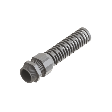 Presetupa, spiral, M25, 10-14mm, PA6, light grey RAL7035, IP68