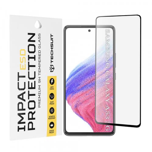 Folie de protectie Ecran Techsuit pentru Samsung Galaxy A53 5G A536, Sticla Securizata, Full Glue