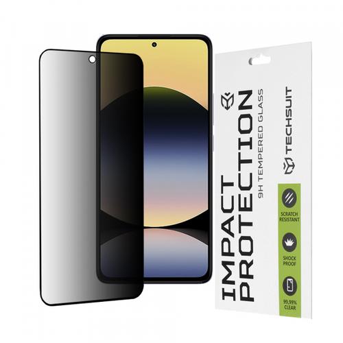 Folie de protectie Ecran Privacy Techsuit pentru Xiaomi Redmi Note 14 4G (Standard), Sticla Securizata, Full Glue, 111D