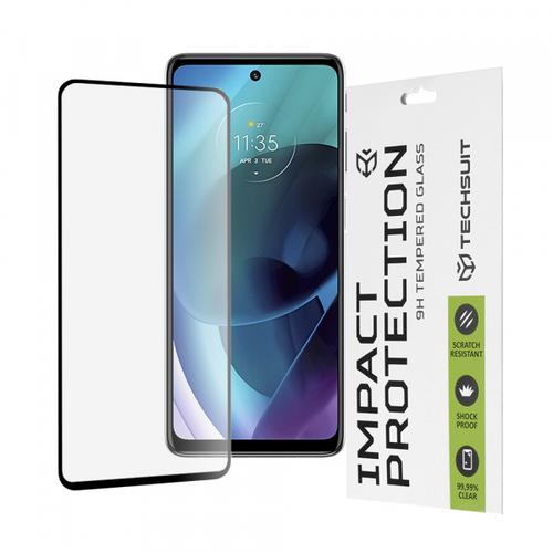 Folie de protectie Ecran Techsuit pentru Motorola Moto G51 5G, Sticla Securizata, Full Glue, 111D