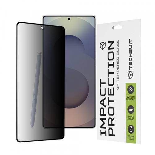 Folie de protectie Ecran Privacy Techsuit pentru Samsung Galaxy S25 Ultra S938, Sticla Securizata, Full Glue, 111D