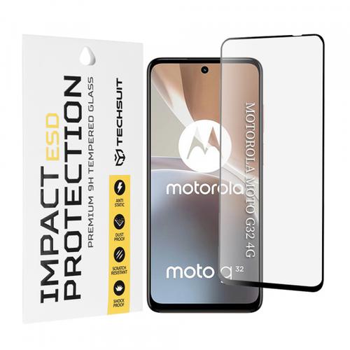 Folie de protectie Ecran Techsuit pentru Motorola Moto G32, Sticla Securizata, Full Glue