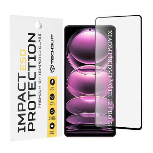 Folie de protectie Ecran Techsuit pentru Xiaomi Poco X5 Pro / Redmi Note 12 Pro 5G / Note 12 Pro+, Sticla Securizata, Full Glue