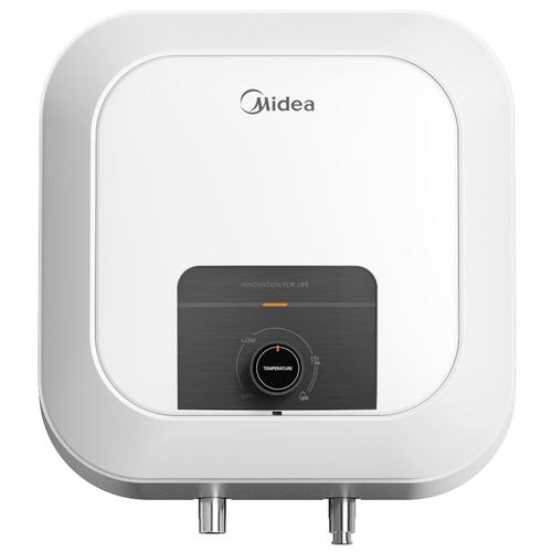 Boiler electric Midea D15-20VD1(O), model compact, volum 15L, control mecanic, montaj deasupra chiuvetei, Clasa A (Alb)