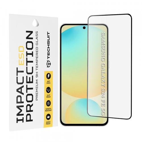 Folie de protectie Ecran Techsuit pentru Samsung Galaxy S24 FE S721, Sticla Securizata, Full Glue