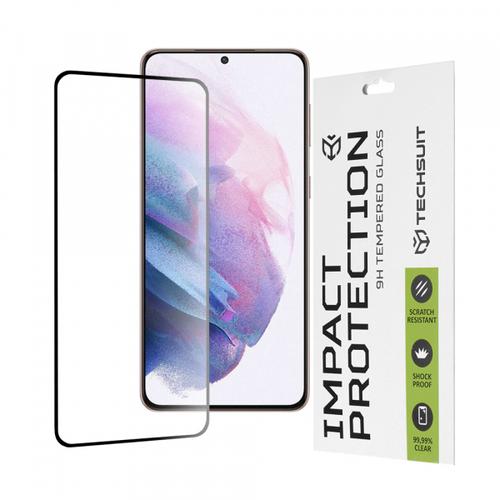 Folie de protectie Ecran Techsuit pentru Samsung Galaxy S21+ 5G G996, Sticla Securizata, Full Glue, 111D