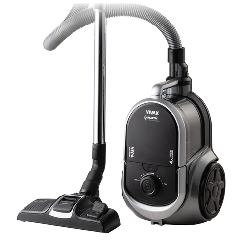 Aspirator fara sac Vivax VCC-8004AB, 800W, Recipient 2.5 L, Cablu 6m, Filtru HEPA 12 (Negru)