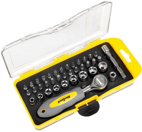 Set biti cu cheie Clichet Rebel RB-1104, 38 piese (Galben/Negru)