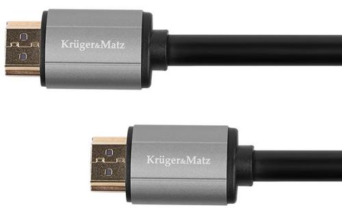 Cablu Kruger&Matz KM1208, HDMI-HDMI, 5 m, Versiunea 2.0 (Negru/Argintiu)