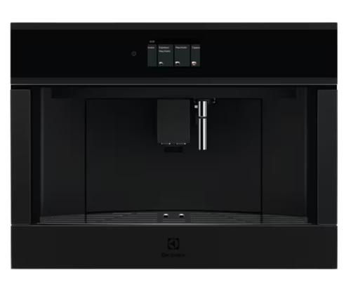 Espressor de cafea incorporabil automat Electrolux Seria 800 EBC95T, Control touch, 12 programe, Display TFT activ, Capacitate rezervor apa 2.5 l, Capacitate rasnita 350 grame, Indicator reumplere cafea si apa (Negru)
