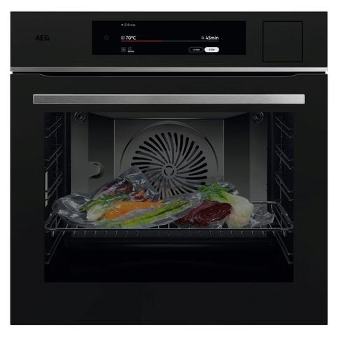 Cuptor incorporabil AEG Seria 900 TP9SB831AT, Electric, SteamPro, Autocuratare cu abur, 70 l, Clasa A++, Wi-Fi, 26 functii, 167 de programe predefinite, Inchidere amortizata (Negru)